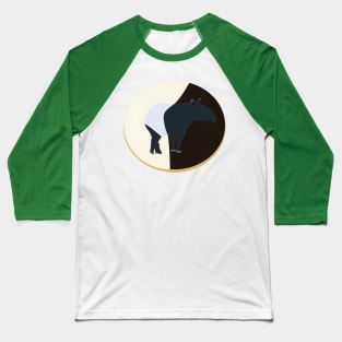 Malayan Tapir Black and White Cookie Baseball T-Shirt